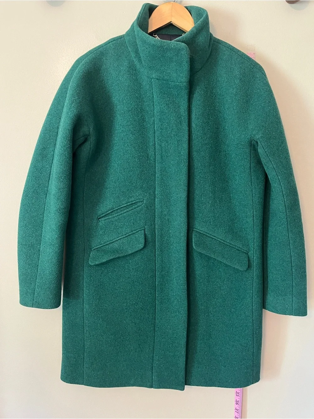 J. Crew Stadium Cloth Cocoon Coat Italian Wool in Green Size 2